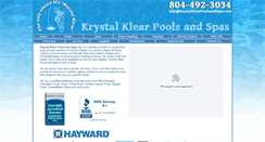 Desktop Screenshot of krystalklearpoolsandspas.com